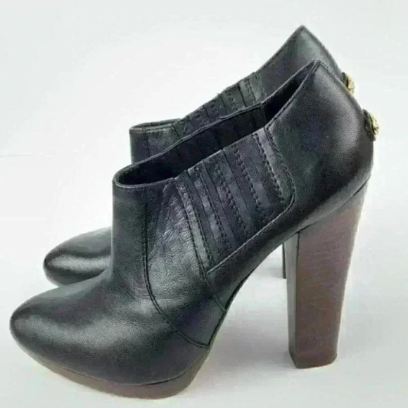 bcbgmaxazria boots 8.5 38.5 black leather platform - Picture 4 of 9